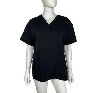 Dickies Medical Black Everday Scrubs V-Neck Top 810506